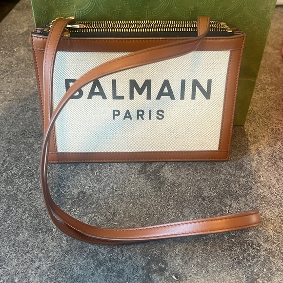 SOLD Balmain Paris Brown Bag - Picture 2 of 4